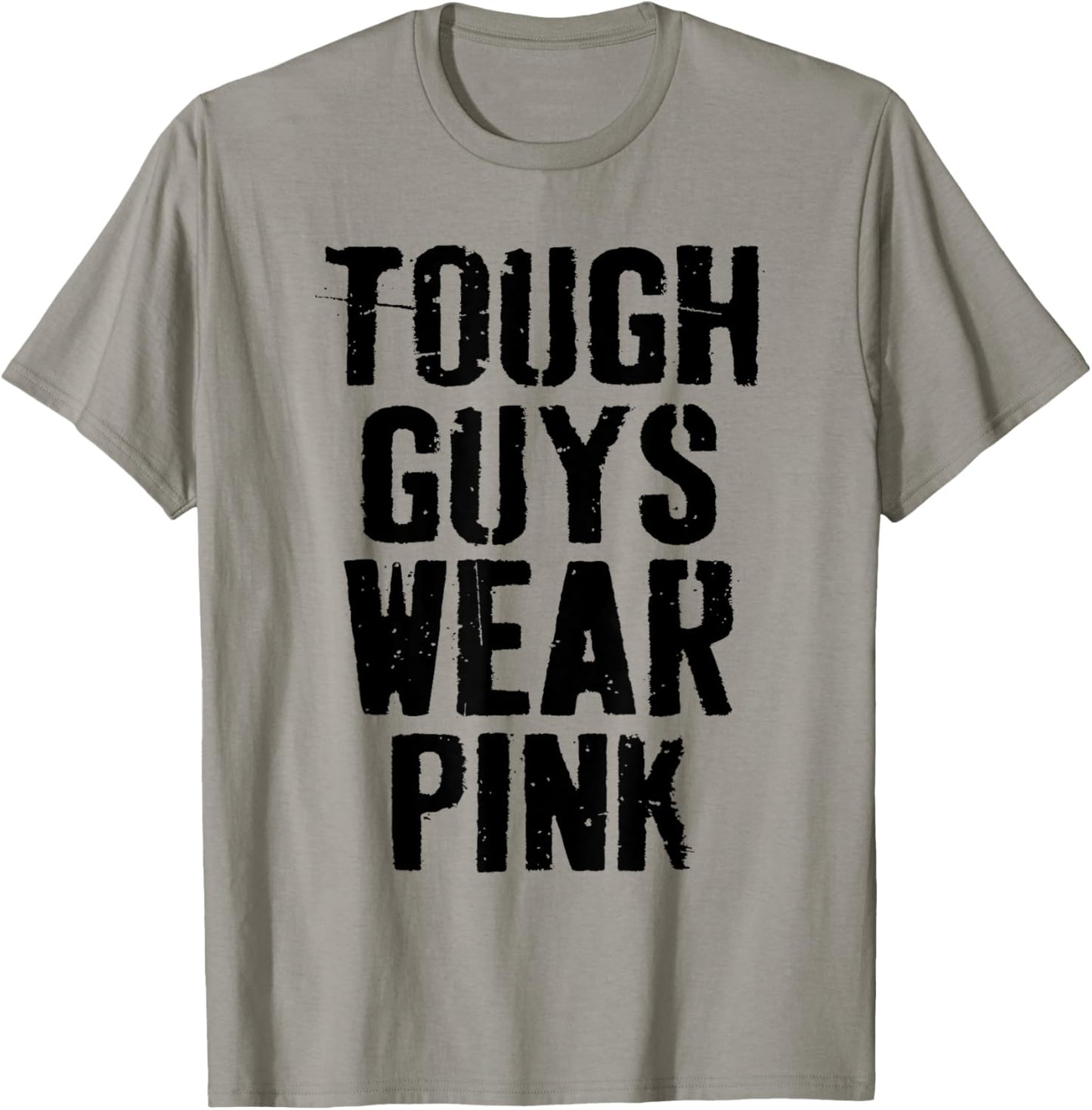 Tough Guys Wear Pink Beast Cancer Awareness T-Shirt - T-Shirt | Sand