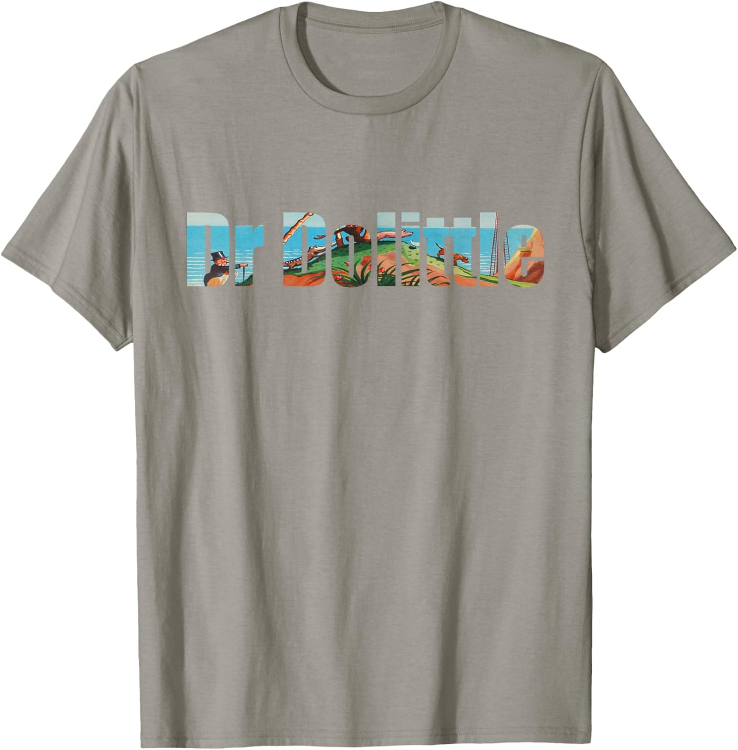 Dr Dolittle Text Silhouette T-Shirt - T-Shirt | Sand