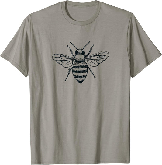 Cute Bee Women Girl Boy Graphic Animal Beekeeper T-Shirt - T-Shirt | Sand