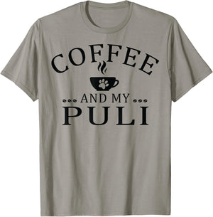 Puli Dog And Coffee Women T-Shirt - T-Shirt | Sand
