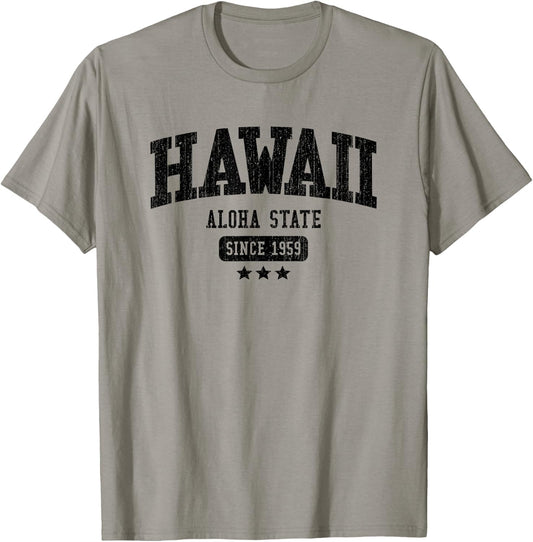 Vintage Hawaii Aloha State Since 1959 USA Sports T-Shirt - T-Shirt | Sand