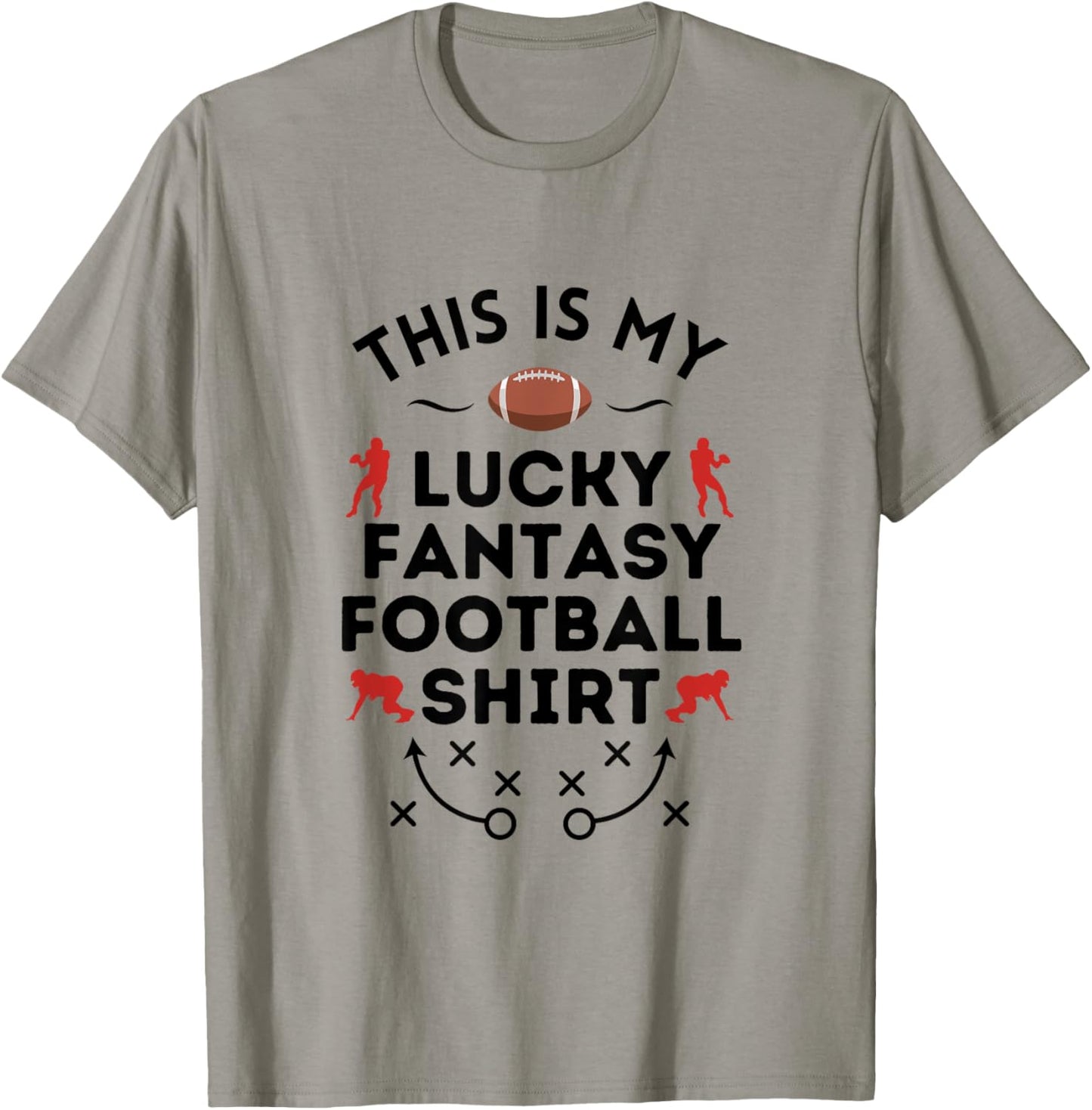This Is My Lucky Fantasy Football Shir - Football Humor T-Shirt - T-Shirt | Sand