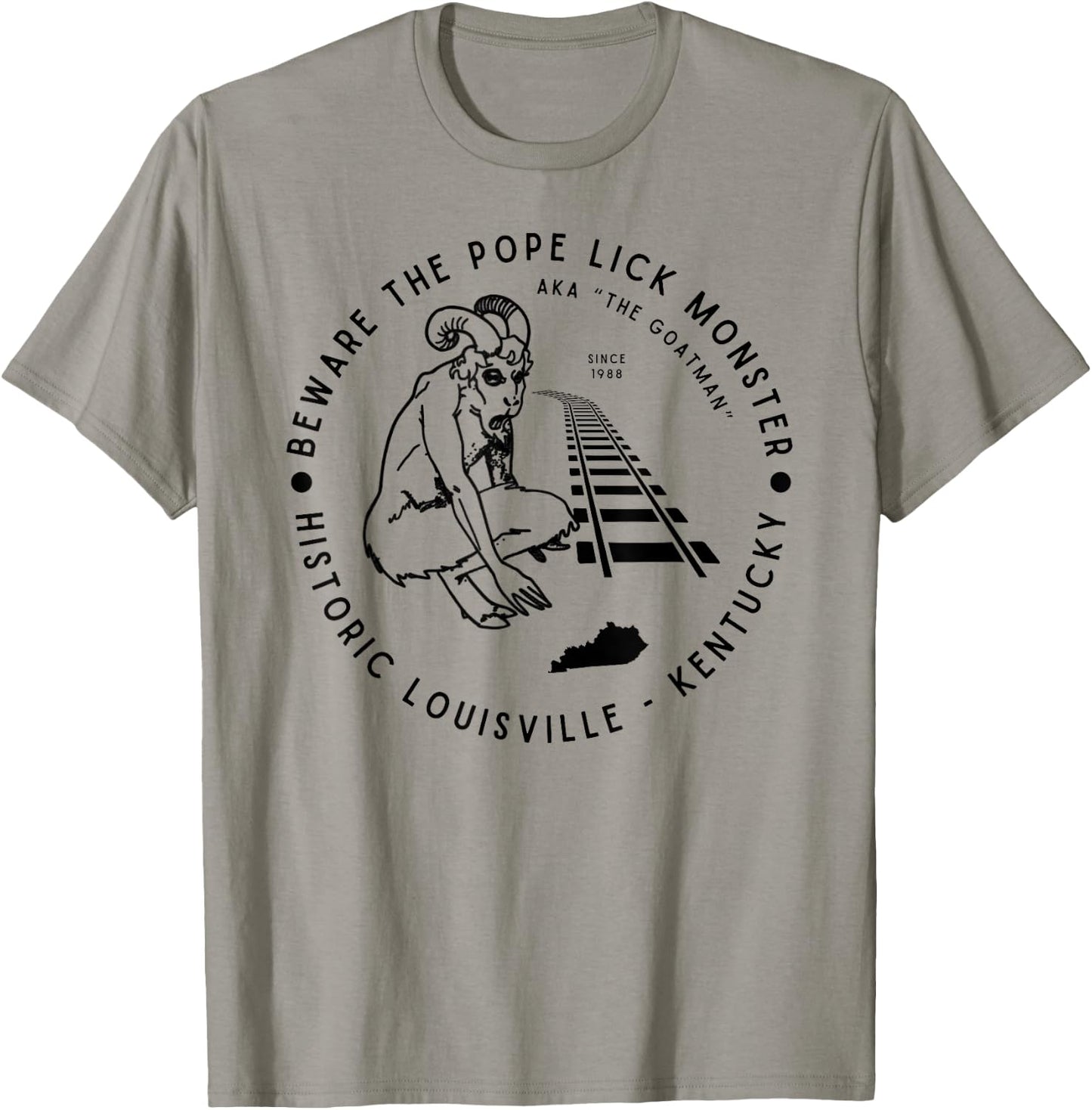 Beware the Pope Lick Monster Louisville Kentucky Cryptid T-Shirt - T-Shirt | Sand