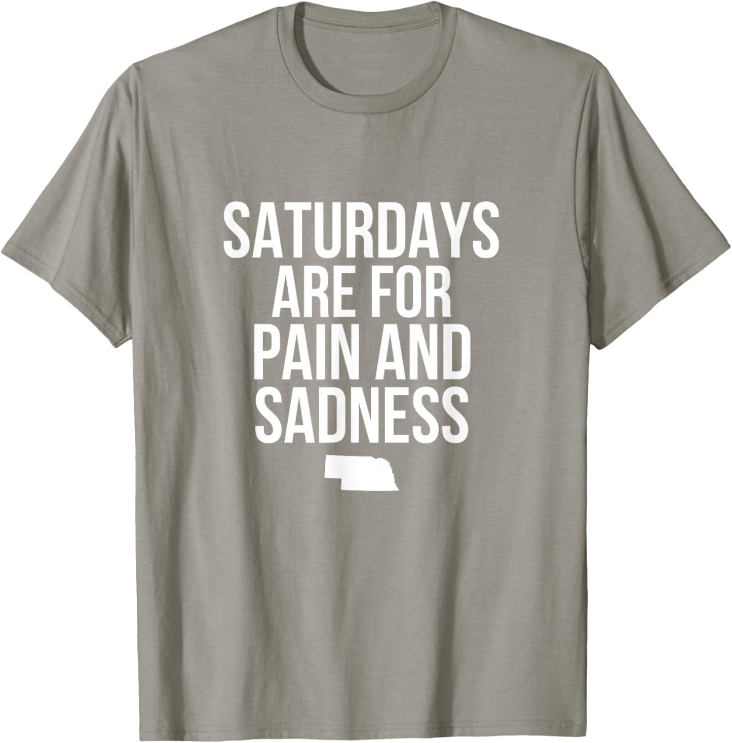 Saturdays Are For Pain And Sadness Red X-Small Modern Letter Print T-Shirt - T-Shirt | Sand