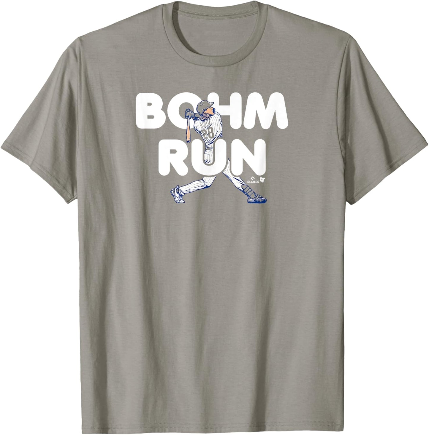 Alec Bohm - Bohm Run - Philadelphia Baseball T-Shirt - T-Shirt | Sand