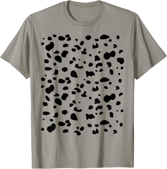 Funny Dalmatian Dog Pattern Lazy Funny Halloween Costume Men Women Kids T-Shirt - T-Shirt | Sand