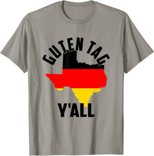 Retro Guten Tag Y'all Funny Texas Germany Oktoberfest German T-Shirt - T-Shirt | Sand