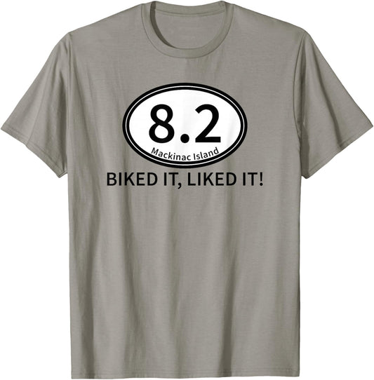 Mackinac Island Michigan Biked It Liked It Up North Vacation T-Shirt - T-Shirt | Sand