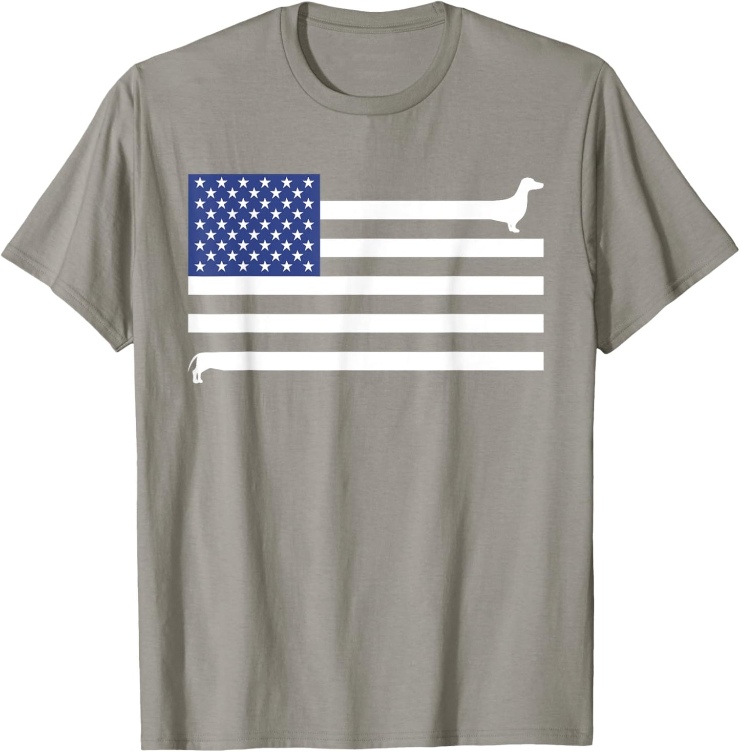 American Flag Dachshund Patriotic Doxie Lover 4th of July T-Shirt - T-Shirt | Sand