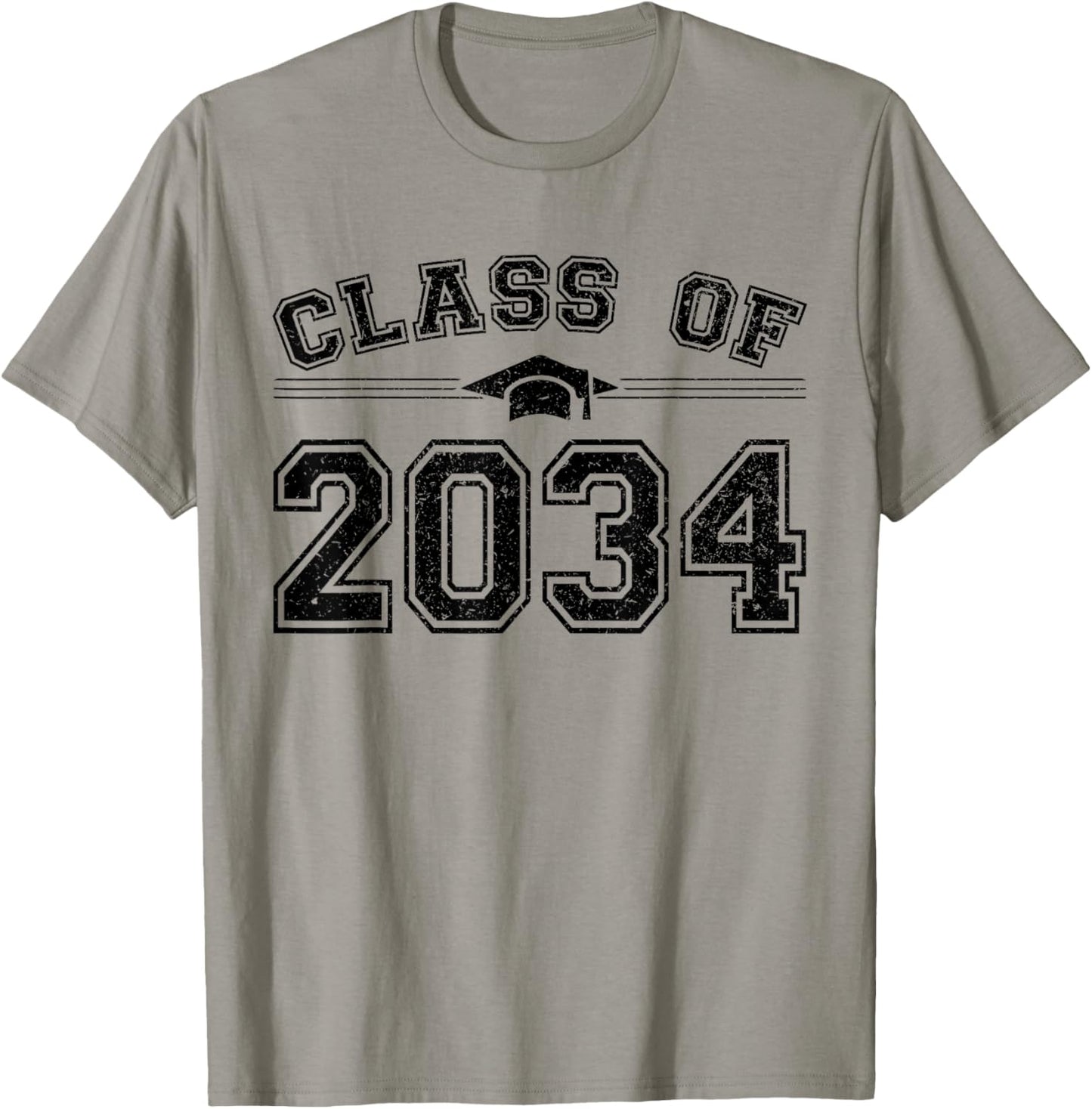 Class of 2034 Grow With Me Graduation First Day of School T-Shirt - T-Shirt | Sand