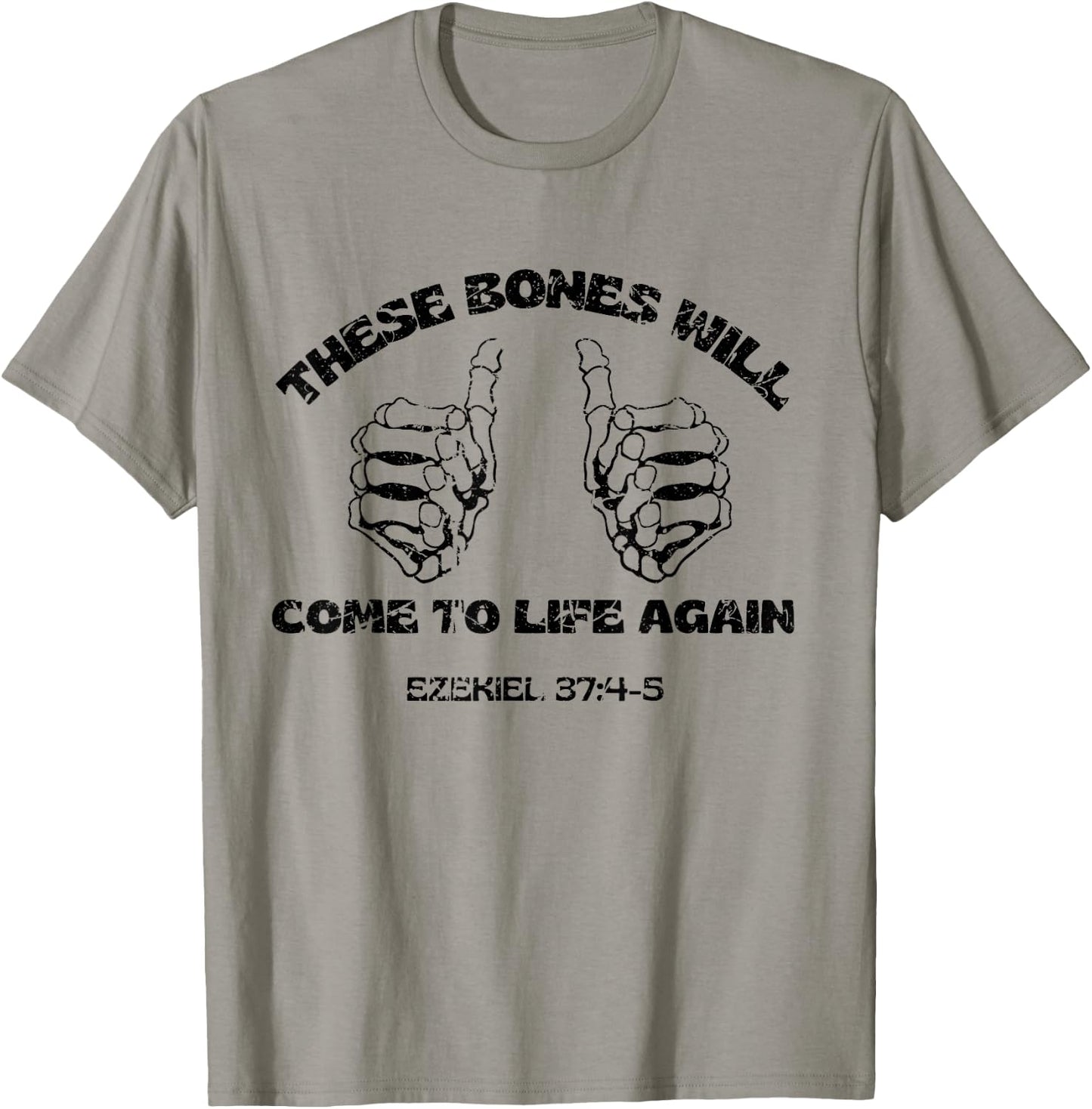 These Dry Bones Ezekiel Christian Halloween Skeleton Bible T-Shirt - T-Shirt | Sand