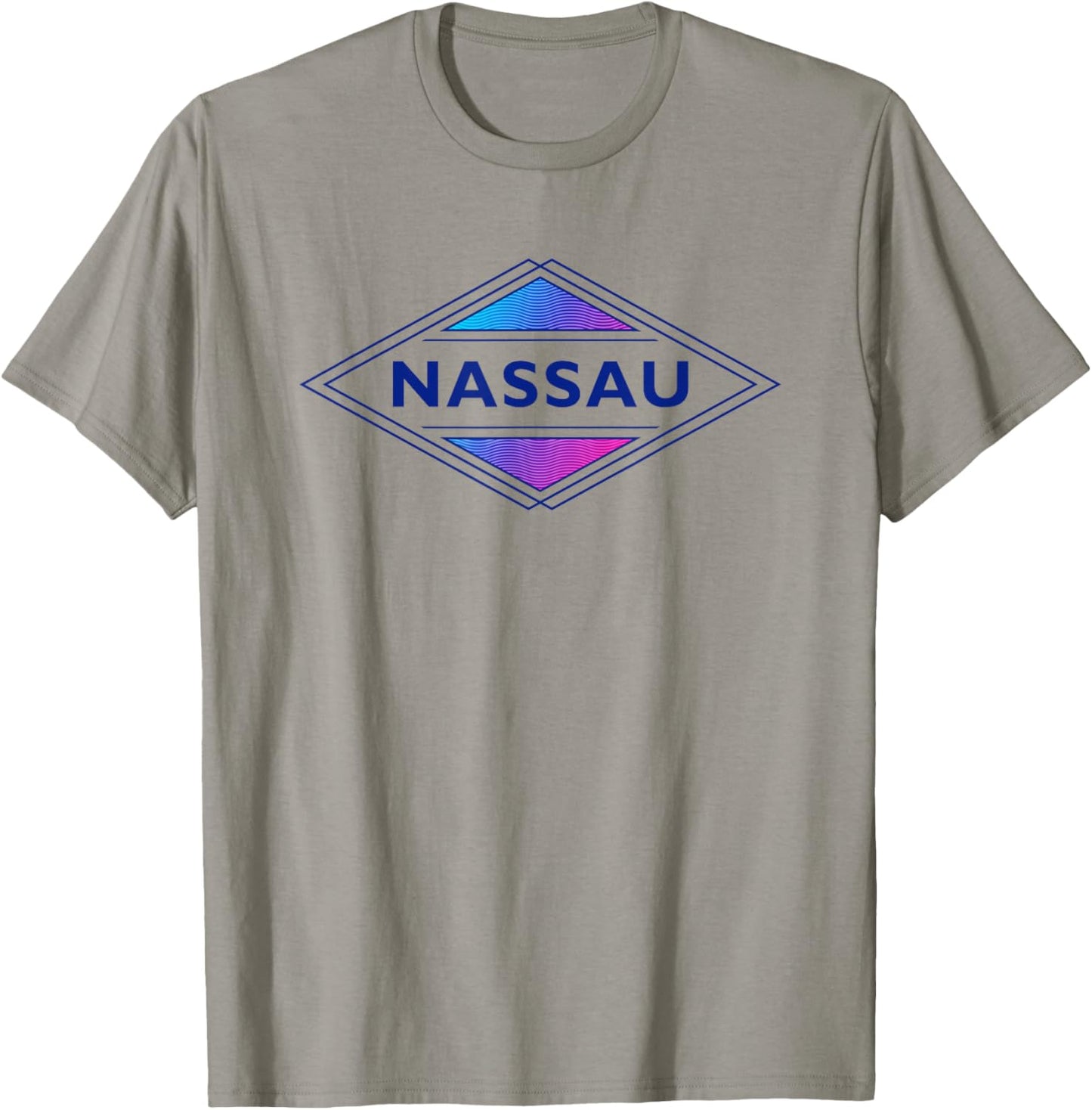 Nassau Bahamas Colorful Retro Men Cruise Souvenir T-Shirt - T-Shirt | Sand