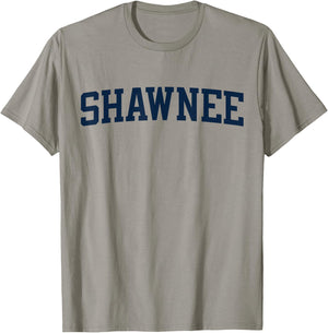 Shawnee Oklahoma Collegiate Style Varsity Block Letter T-Shirt - T-Shirt | Sand