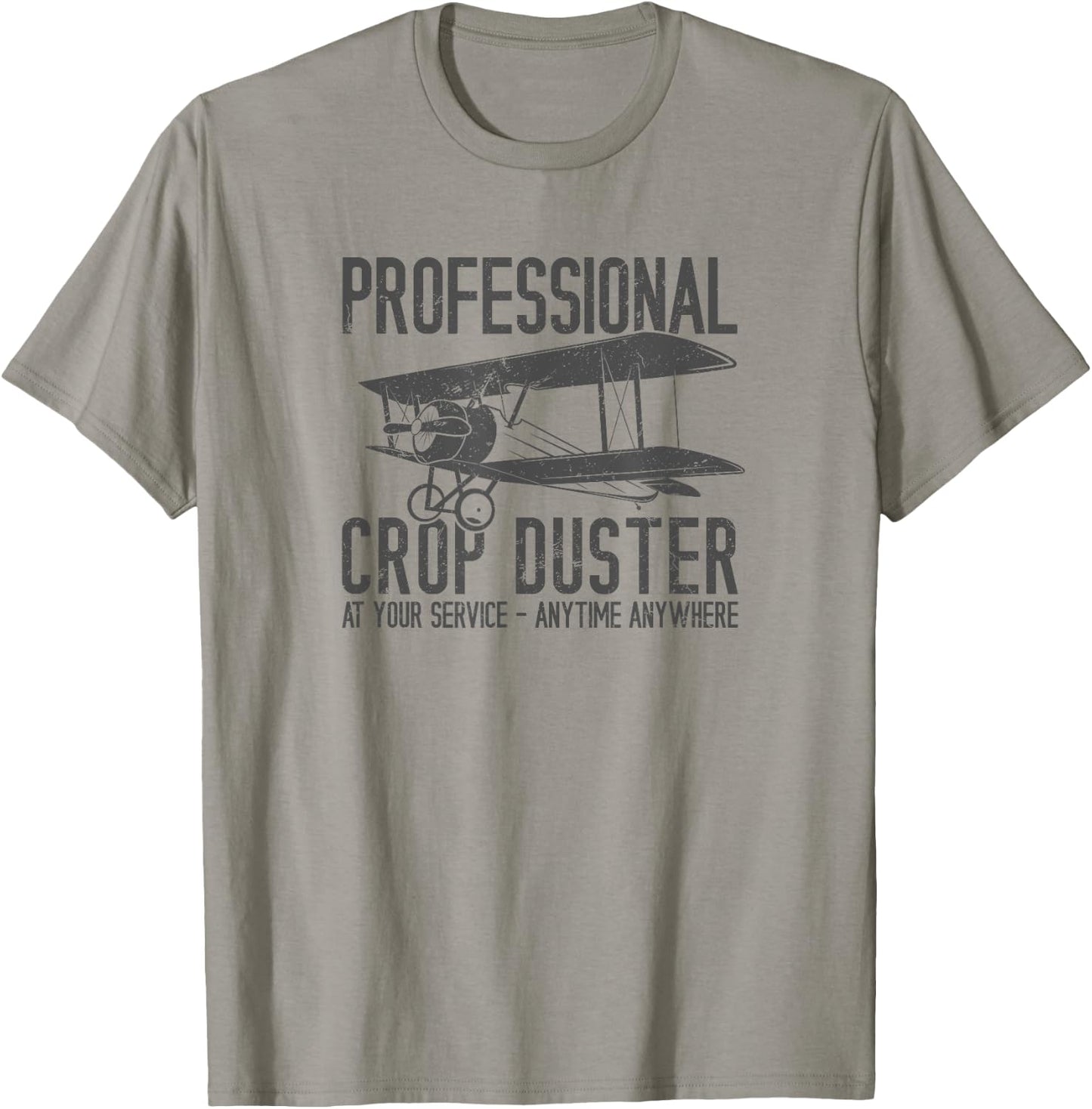 Funny Professional Crop Duster Fart Joke Gift T-Shirt - T-Shirt | Sand