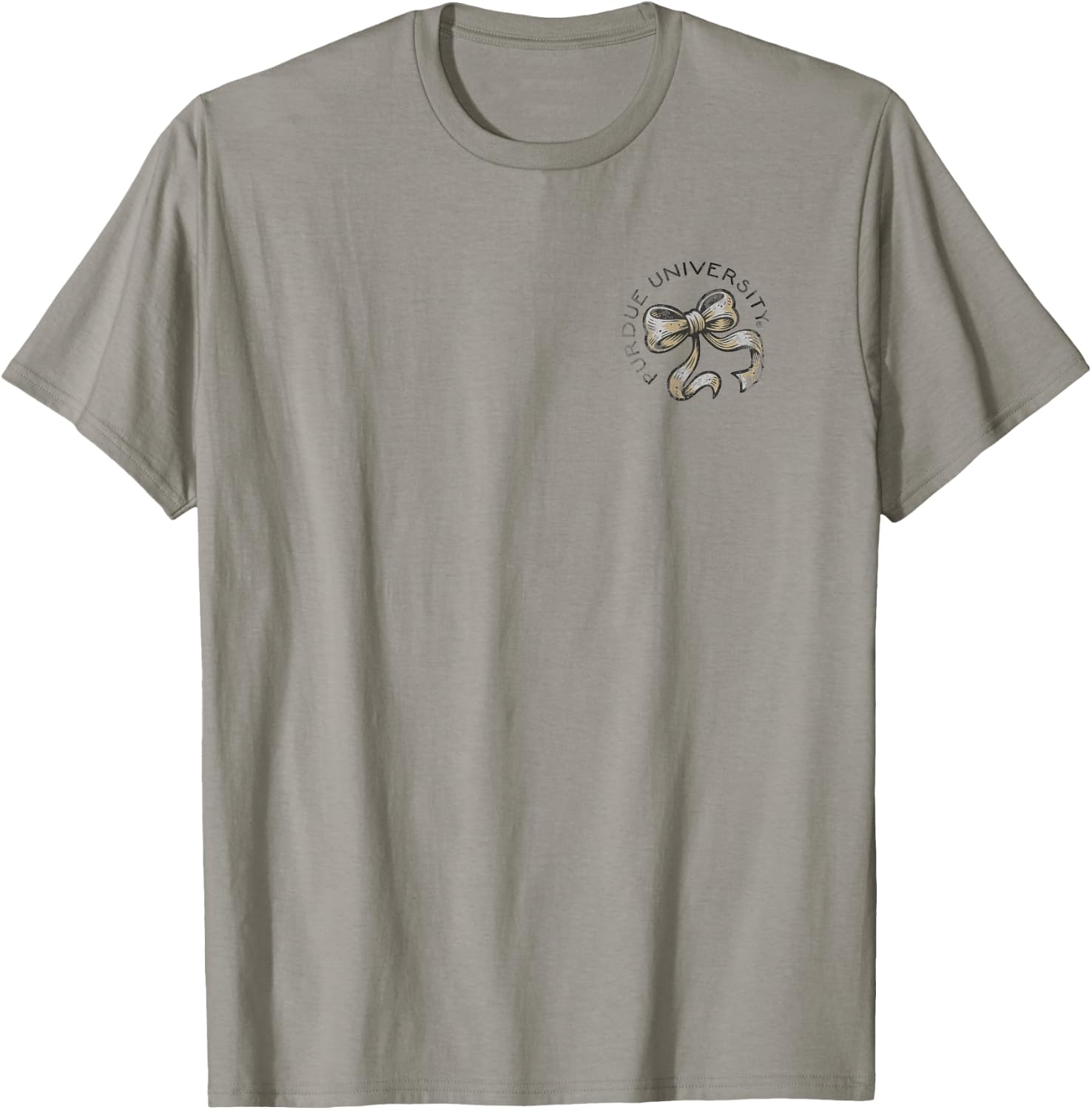 Purdue Boilermakers Bow Vintage Gray Officially Licensed T-Shirt - T-Shirt | Sand
