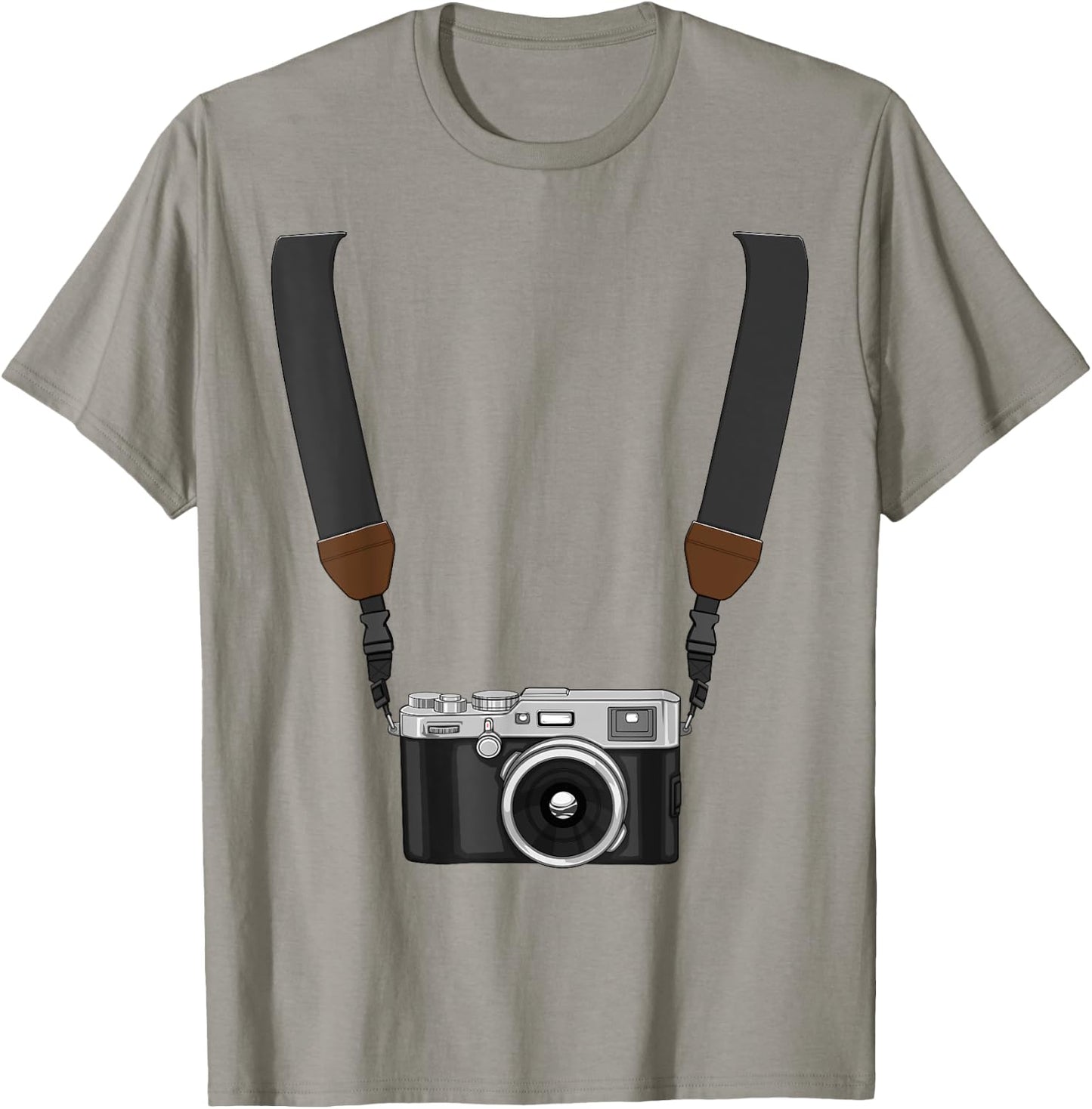 Camera With Strap Funny Photography Photographer T-Shirt - T-Shirt | Sand