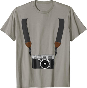 Camera With Strap Funny Photography Photographer T-Shirt - T-Shirt | Sand