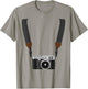 Camera With Strap Funny Photography Photographer T-Shirt - T-Shirt | Sand