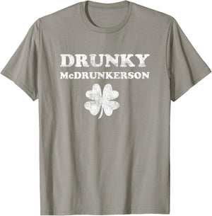 Shamrock Drunky McDrunkerson Drinking Lucky St Patricks Day T-Shirt - T-Shirt | Sand
