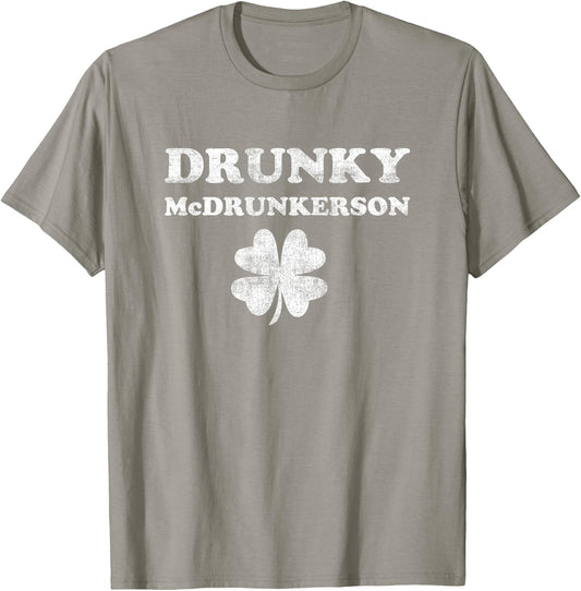 Shamrock Drunky McDrunkerson Drinking Lucky St Patricks Day T-Shirt - T-Shirt | Sand