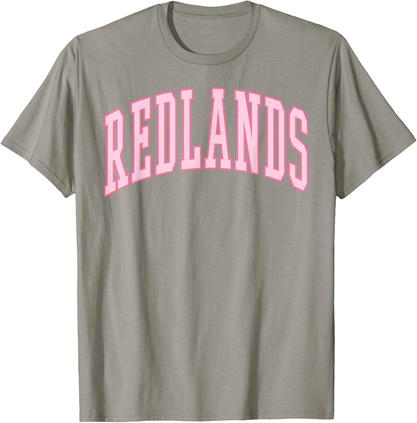 Redlands Vintage Preppy Varsity Pink Sports T-Shirt - T-Shirt | Sand