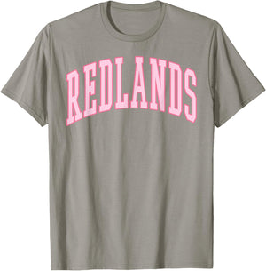 Redlands Vintage Preppy Varsity Pink Sports T-Shirt - T-Shirt | Sand