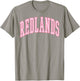 Redlands Vintage Preppy Varsity Pink Sports T-Shirt - T-Shirt | Sand