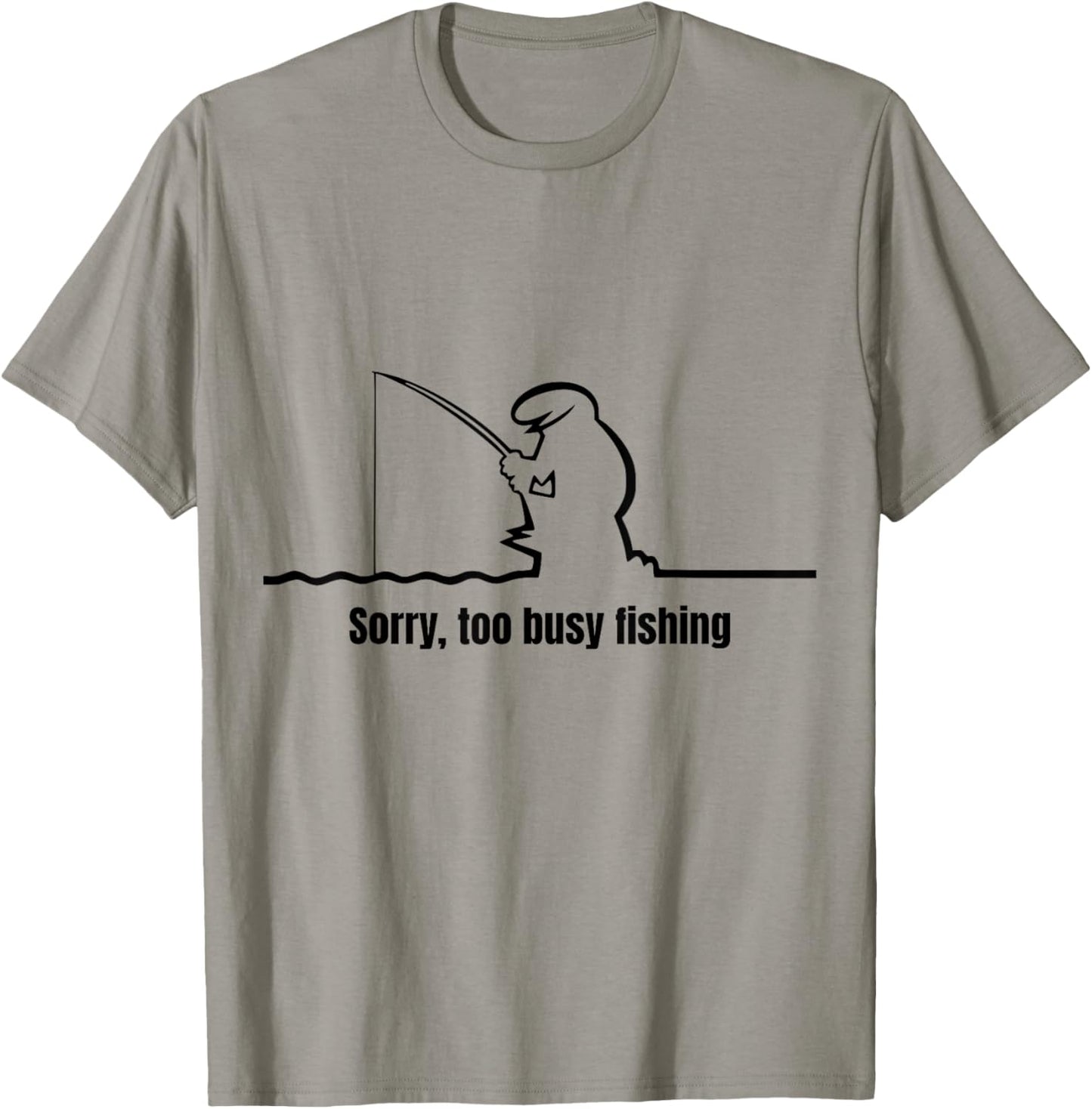 La Linea Stil Text Entschuldigung, DASS ich mit dem Angeln beschäftigt Bin T-Shirt - T-Shirt | Sand