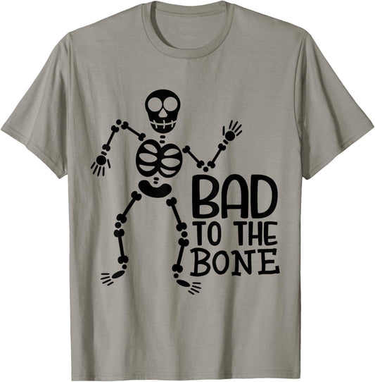 Bad To The Bone Skeleton T-Shirt - T-Shirt | Sand