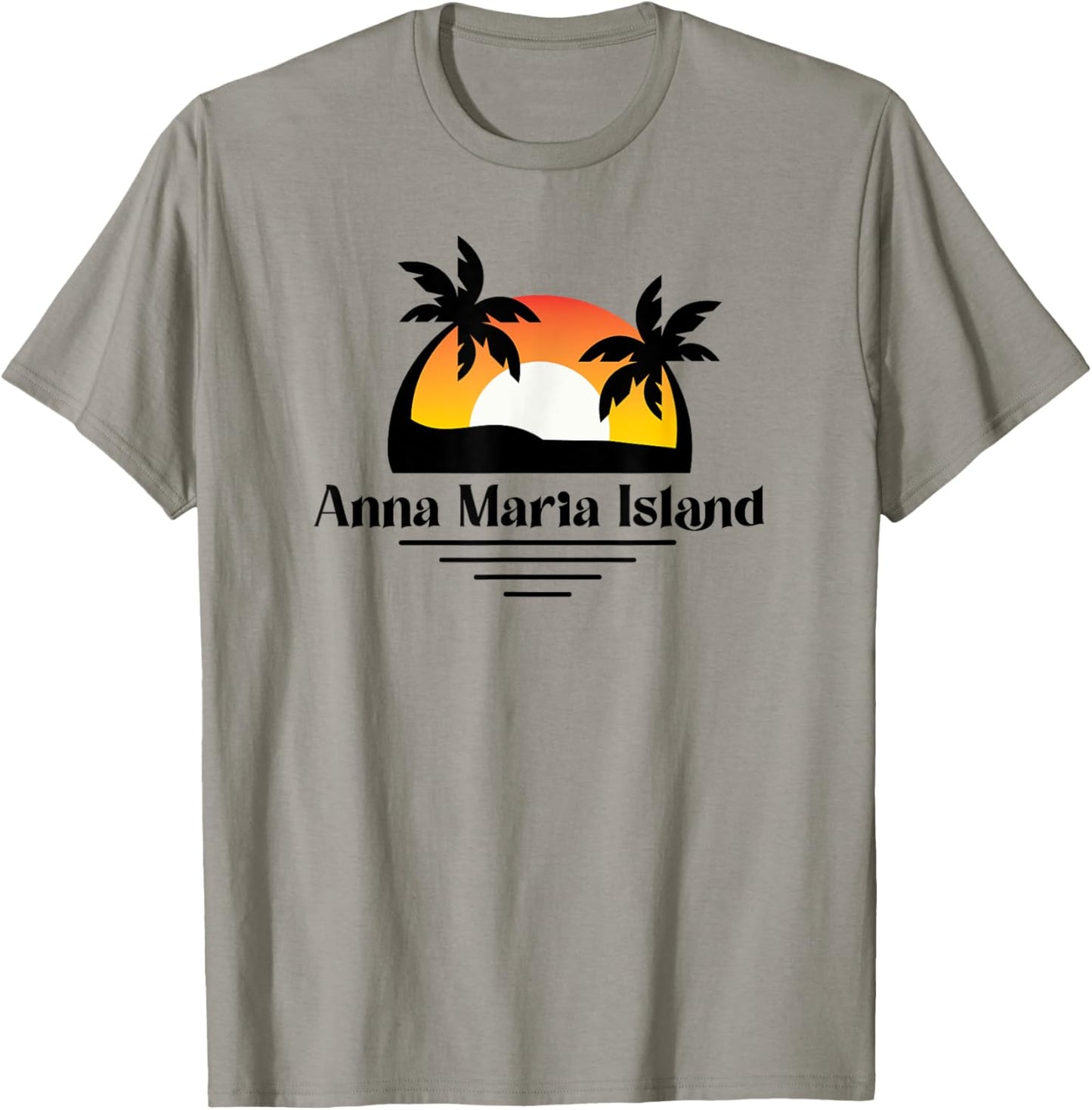 Anna Maria Island Beach Florida Vacation Palm Tree Sunset T-Shirt - T-Shirt | Sand