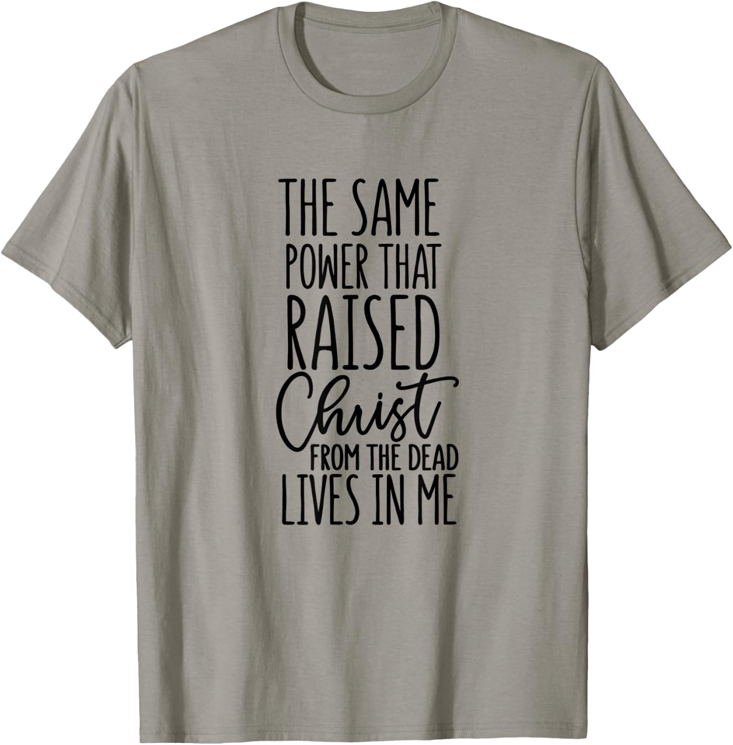 Romans 8:11 - Gift & Men, Christian T-Shirt - T-Shirt | Sand