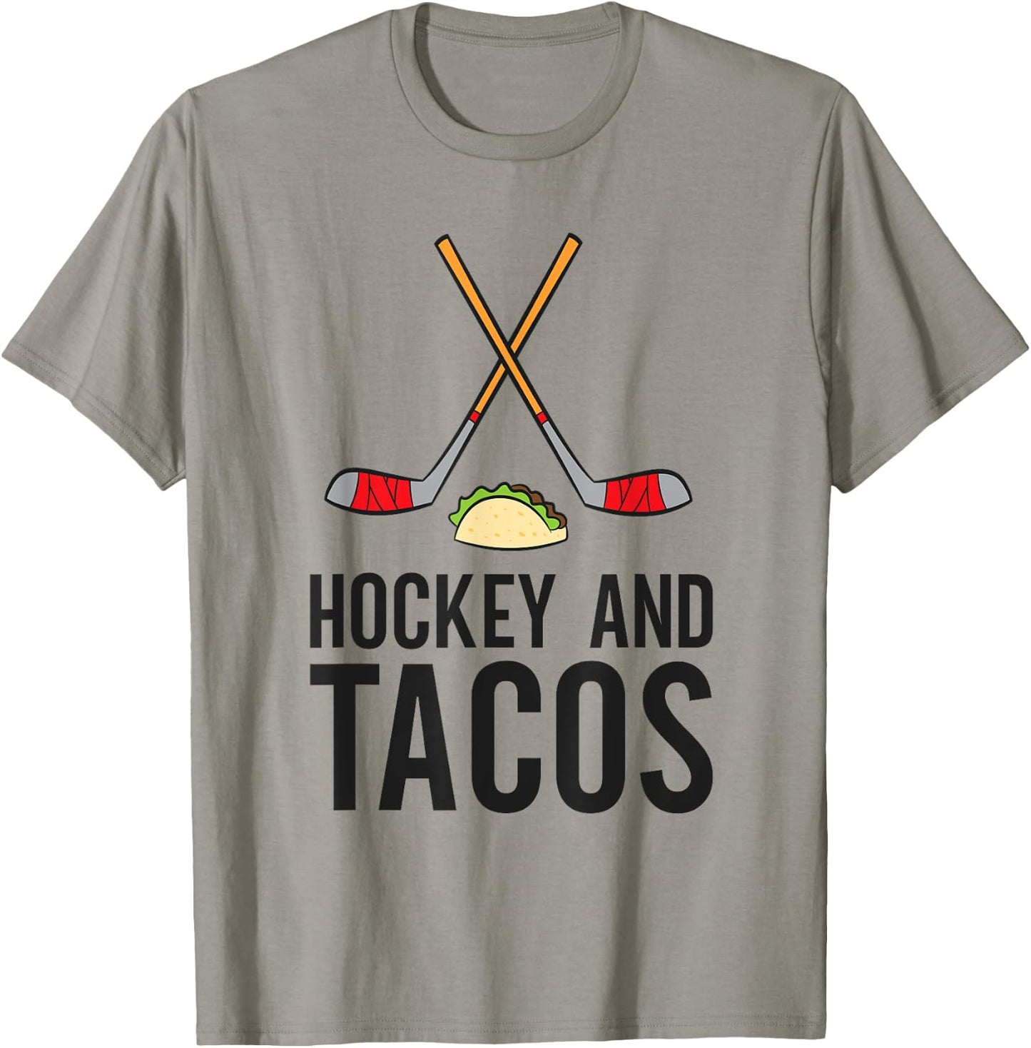 Hockey And Tacos Love Ice Hockeys T-Shirt - T-Shirt | Sand