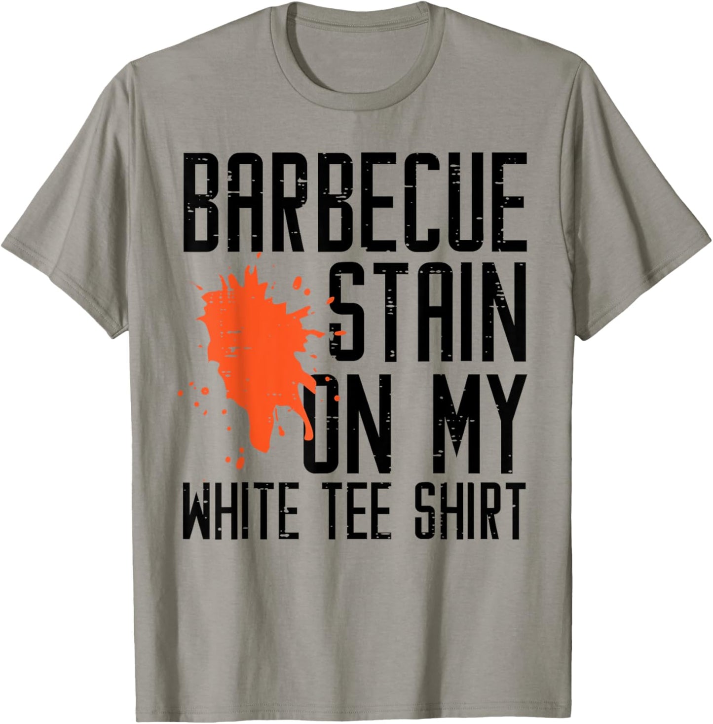Barbecue Stain On My White Funny Bbq Meat Men Women Kids T-Shirt - T-Shirt | Sand