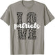 Patriots Love Team Mascot School Spirit Game Night Leopard T-Shirt - T-Shirt | Sand