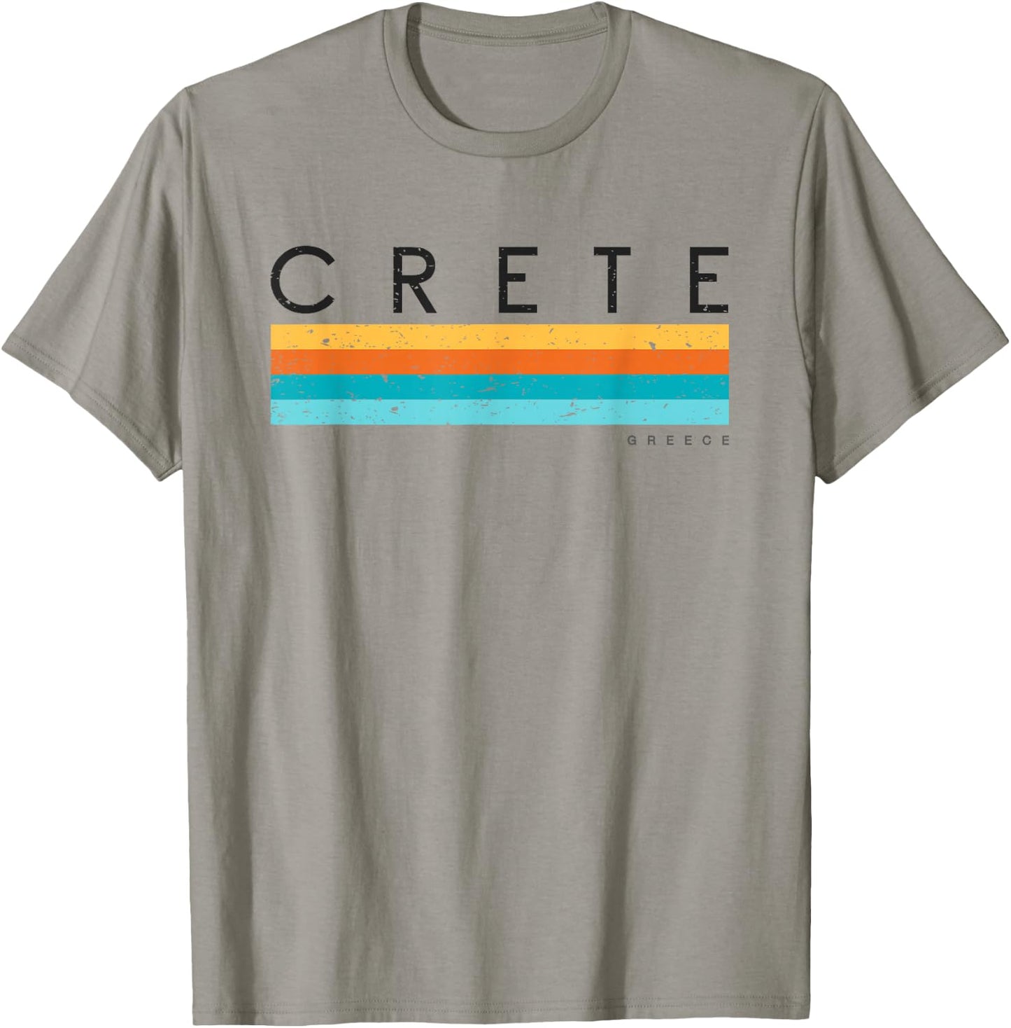 Vintage Crete Greece Retro Design T-Shirt - T-Shirt | Sand