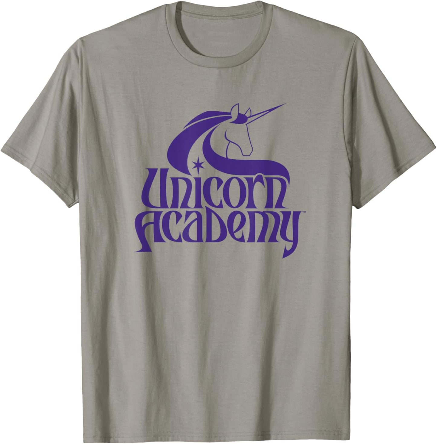 Unicorn Academy Silhouettes Graphic Front and Back Print T-Shirt - T-Shirt | Sand