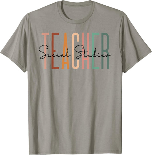 Social Studies Teacher Team History Teacher Appreciation Women T-Shirt - T-Shirt | Sand