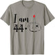 I Am 44 Plus 1 Middle Finger Funny 45th Birthday Women T-Shirt - T-Shirt | Sand