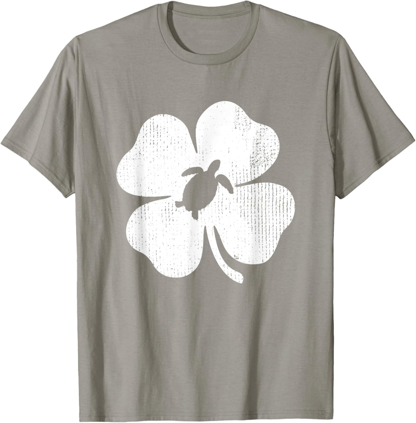 Turtle Lucky Shamrock Leaf St Patrick's Day Funny Gift T-Shirt - T-Shirt | Sand