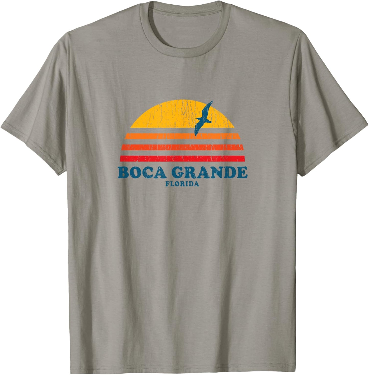 Boca Grande Florida FL Vintage Graphic 70s T-Shirt - T-Shirt | Sand