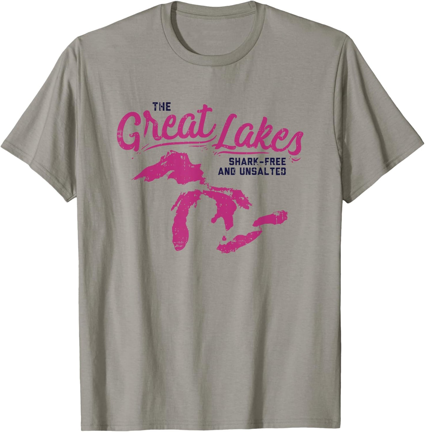 Great Lakes Shark Free & Unsalted Summer Vacation Women Girls Kids T-Shirt - T-Shirt | Sand