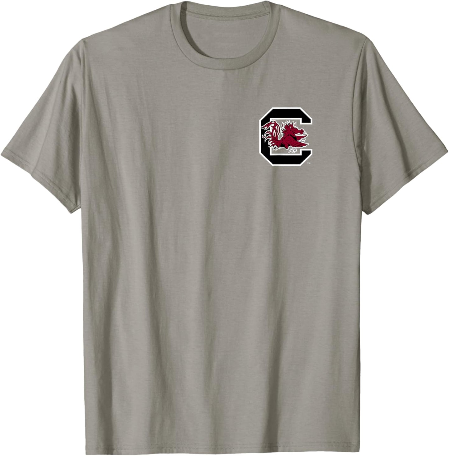 South Carolina Gamecocks Front/Back Football Heather Gray T-Shirt - T-Shirt | Sand