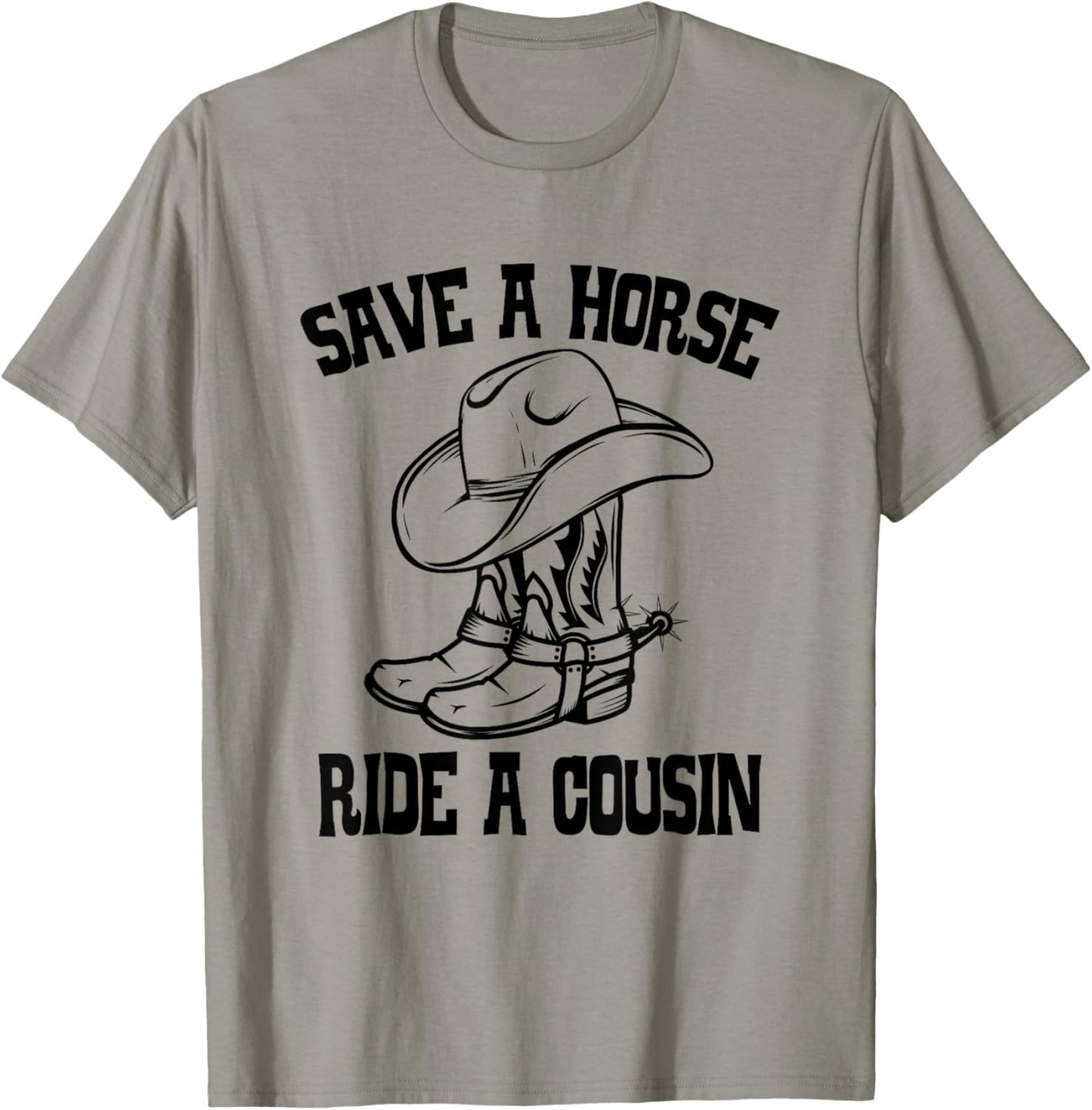 Save A Horse Ride A Cousin All Trash No Trailer Trash Y'all T-Shirt - T-Shirt | Sand