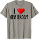 I Love Amsterdam - - Traveler - Souvenir T-Shirt - T-Shirt | Sand