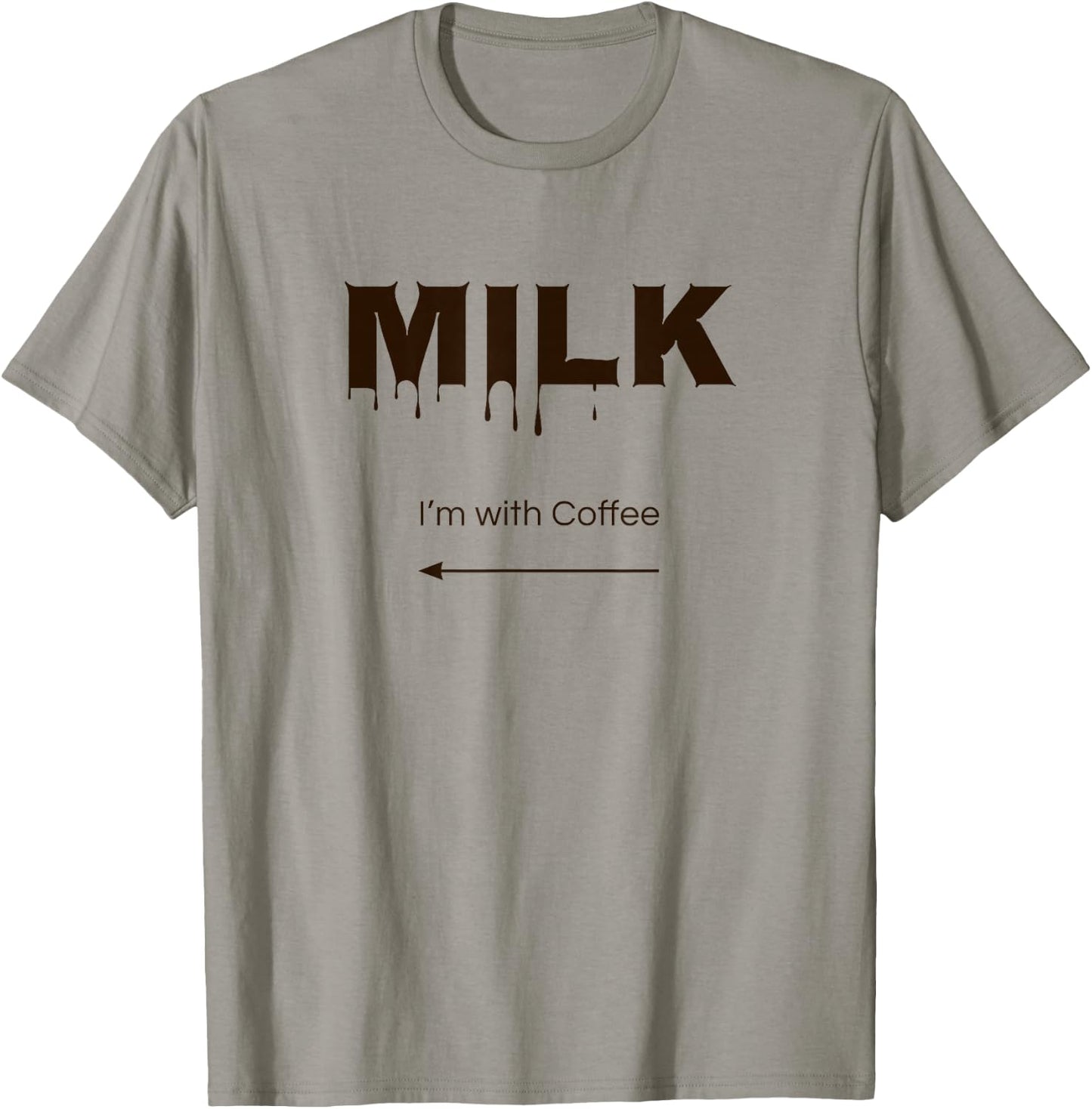 Coffee and Milk Couple Matching Halloween Funny Costume T-Shirt - T-Shirt | Sand