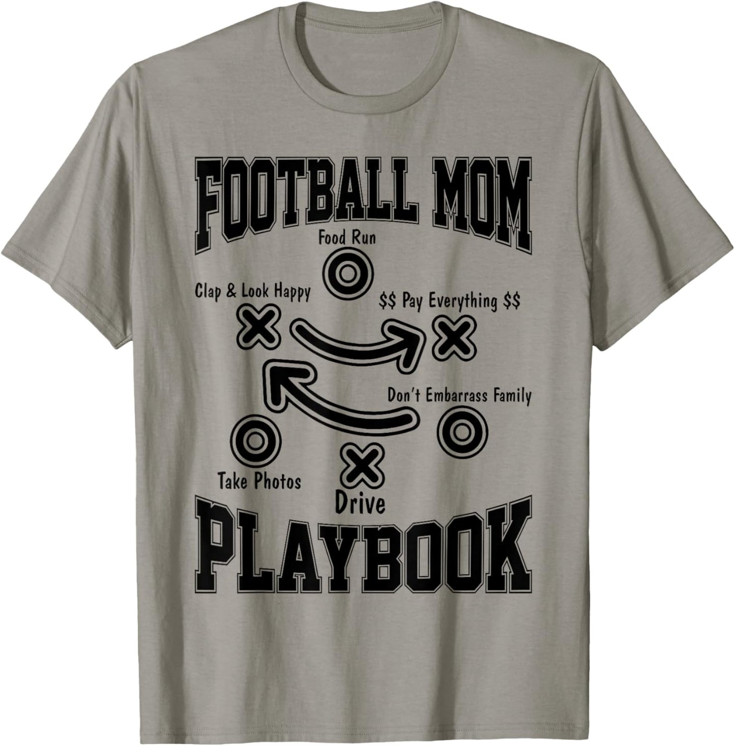 Football Mom Playbook Football Player Mama Sport Love Women T-Shirt - T-Shirt | Sand