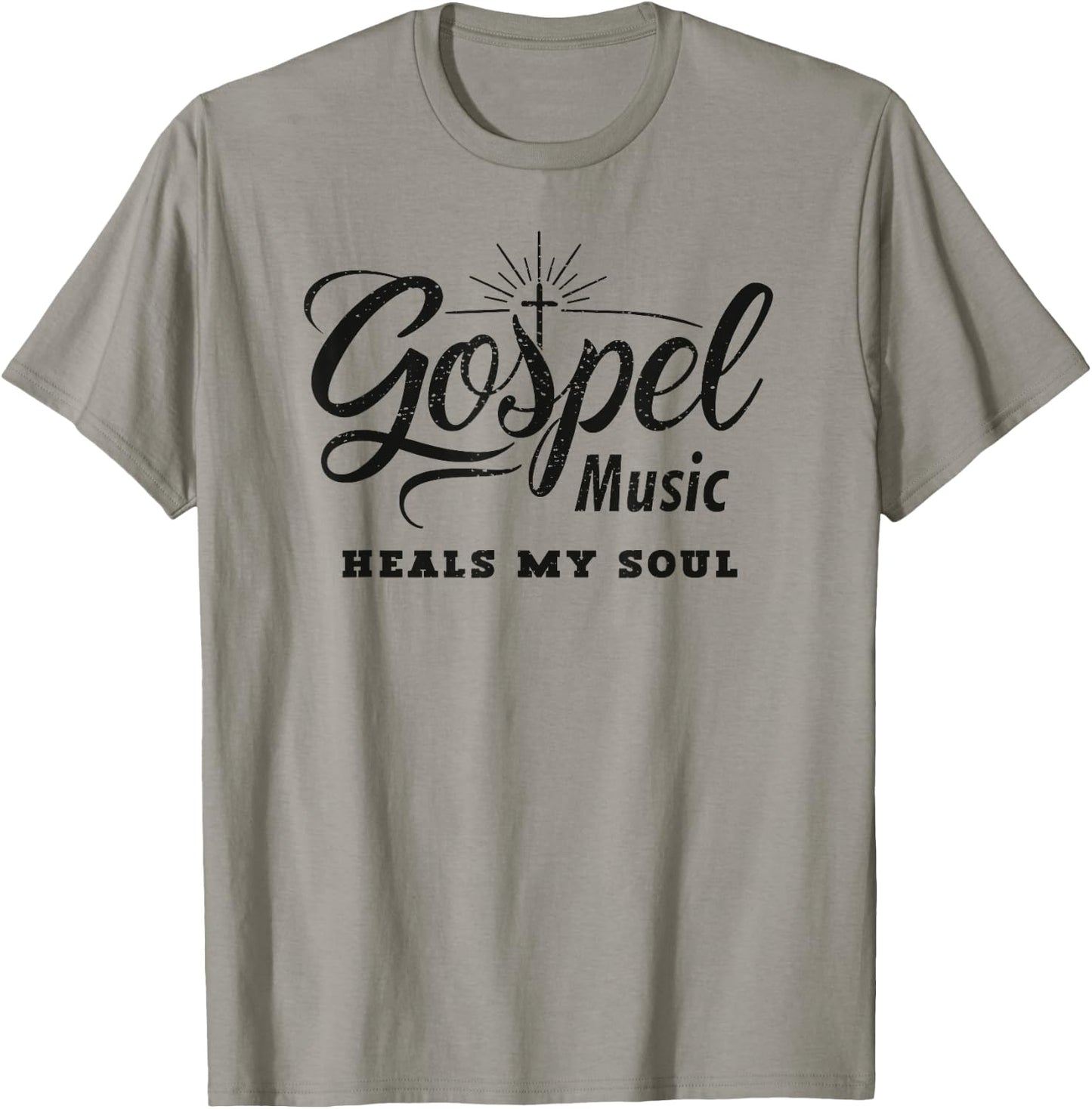 Gospel Music Heals My Soul Christian T-Shirt - T-Shirt | Sand