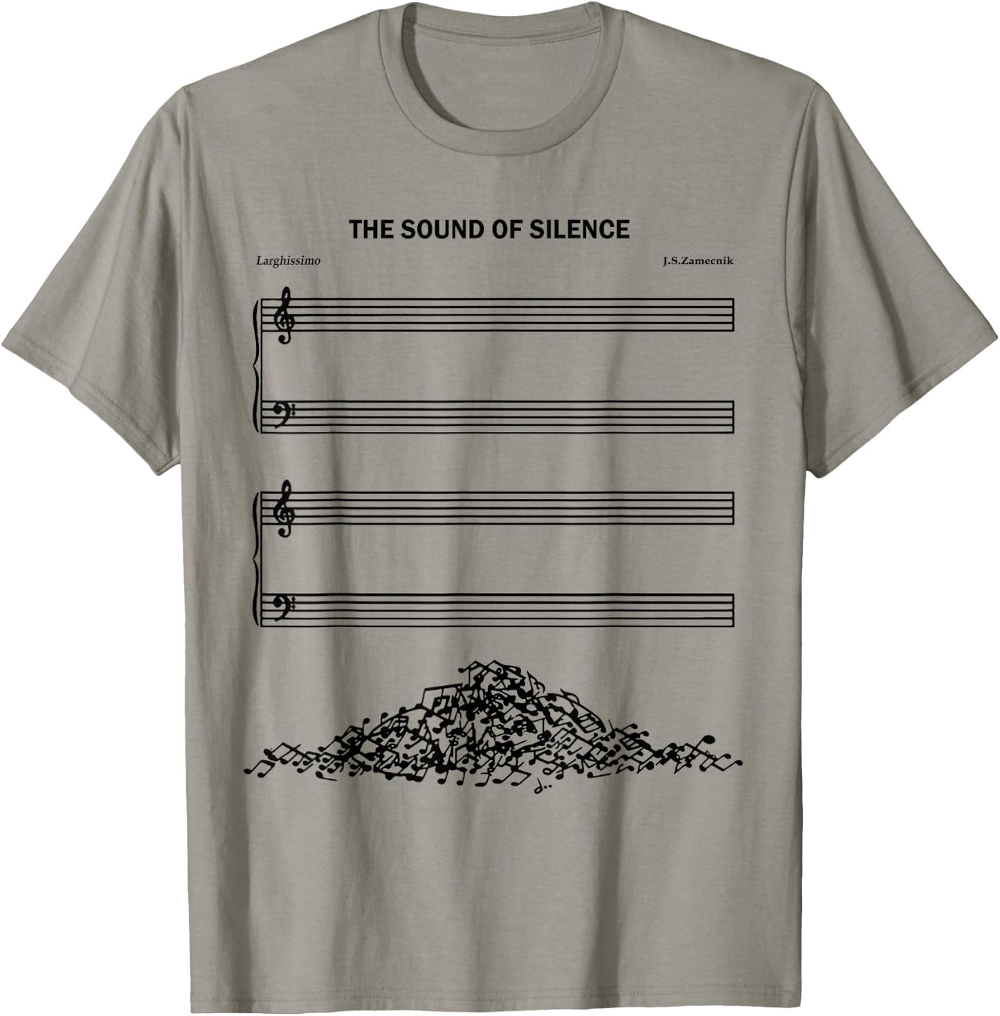 The Sound Of Silence Funny Musical T-Shirt - T-Shirt | Sand