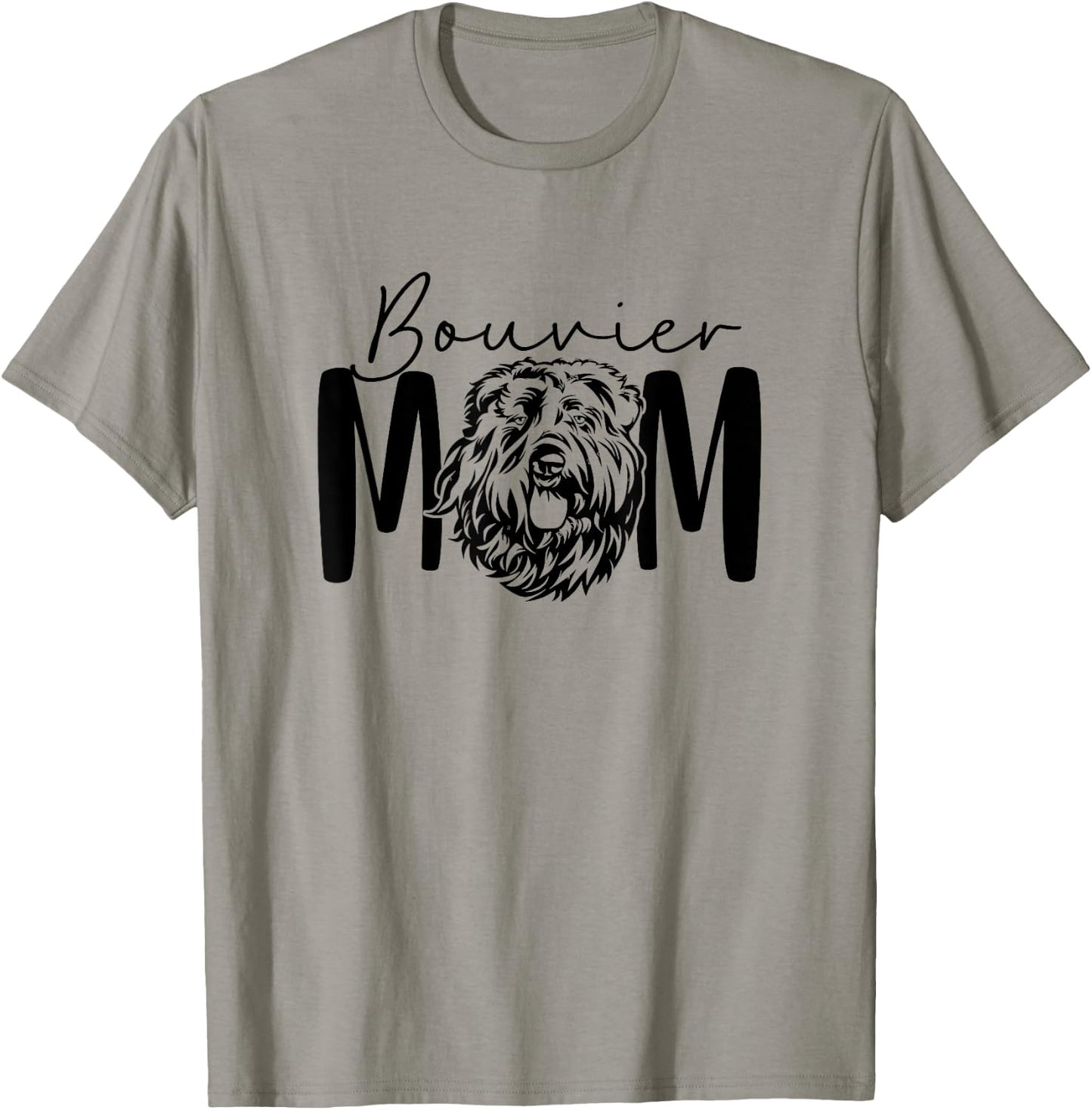 Bouvier Mom Gift Bouvier Des Flandres Lover Dog Lady T-Shirt - T-Shirt | Sand