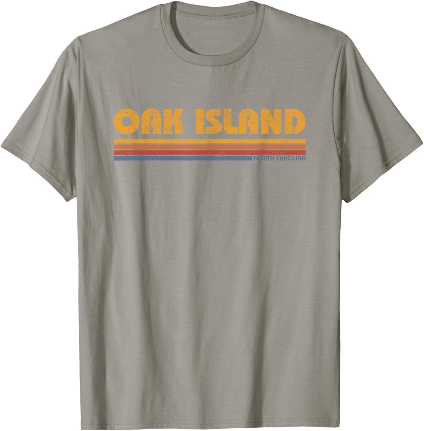 Vintage Oak Island North Carolina Beach Vacation Souvenir Men Women Kids T-Shirt - T-Shirt | Sand